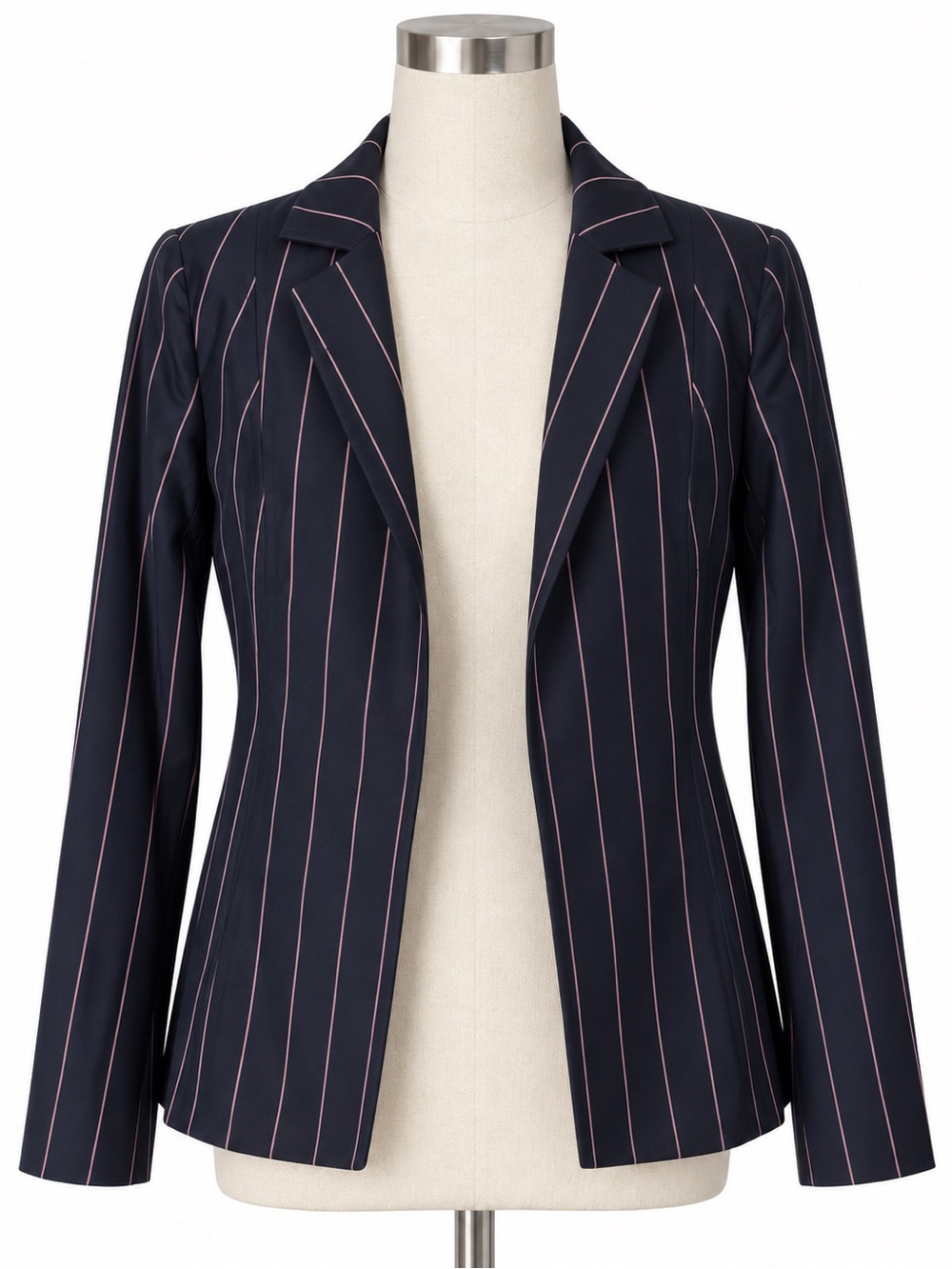 John Galliano Pinstripe Blazer US 6 Wool Silk Made in Italy Designer Jacket